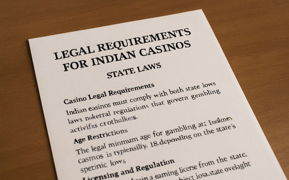 Legal Requirements for Indian Casinos – State Laws, Age Restrictions and Licensing Rules